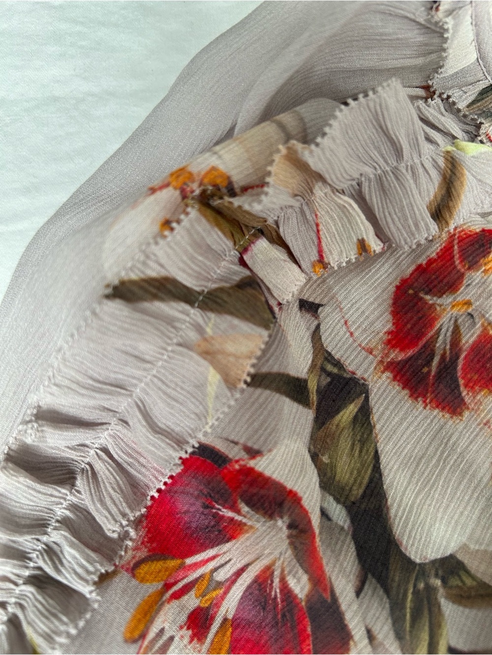 AllSaints Cream Dress with Red Floral Accents - Picture 7 of 12